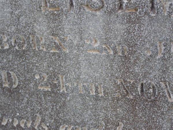 Christina Elizabeth EISEMANN,  | born 2 June 1830,  | died 24 Nov 1919;  | Greenwood St Pauls Lutheran cemetery, Rosalie Shire  | 