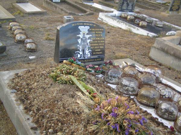 Evelyn BOTHMANN,  | wife mother,  | died 19 July 1961 aged 50 years;  | Greenwood St Pauls Lutheran cemetery, Rosalie Shire  | 