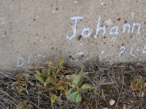 Johann ACHILLES,  | died 21-8-1922?;  | Maria ACHILLES,  | 1852 - 1-5-1932;  | Greenwood St Pauls Lutheran cemetery, Rosalie Shire  | 