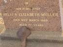 Helena Elizabeth MULLER,
mother,
died 29 March 1969 aged 77 years;
Greenwood St Pauls Lutheran cemetery, Rosalie Shire