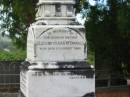 
John McDOWALL
23 Feb 1873
aged 63

son
John FOSTER
17 Feb 1868
aged 10

Dora Jane McDOWALL
18 Aug 1894
aged 38

Mary Ann McDOWALL
21 Aug 1894
aged 44

Elizabeth Ann McDOWALL
11 Aug 1890

second son
James William
B: 5 Nov 1849
D: 15 Jul 1890

Ambrose McDOWALL
B: 20 Mar 1853
D: 16 Dec 1911

St Matthews (Anglican) Grovely, Brisbane
