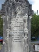 
Thomas W ROBINSON
6 Jul 1928
77 yrs

infant son Thomas

wife
Elizabeth ROBINSON
4 Jun 1946
aged 89 yrs 11 mths

St Matthews (Anglican) Grovely, Brisbane

