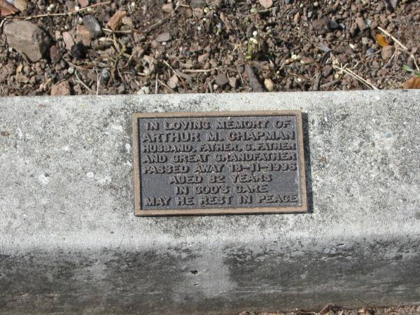 Arthur M CHAPMAN  | 18-11-1996  | aged 82  |   | St Matthew's (Anglican) Grovely, Brisbane  | 