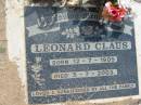 Leonard CLAUS
b: 12 Jul 1905, d: 5 Jul 2003
Haigslea Lawn Cemetery, Ipswich
