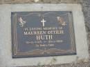 Maureen Ottilie HUTH
b: 16 Nov 1923, d: 25 Jan 2001
Haigslea Lawn Cemetery, Ipswich
