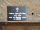 
Edward John Trotman MEAD
26 Sep 2003, aged 82
Saint Augustines Anglican Church, Hamilton

