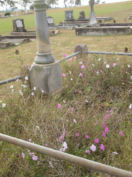 Patrick KINNANE  | d: 17 July 1895, aged 76  | Ann (his wife)  | d: 9 May 1896 aged 79  | Harrisville Cemetery - Scenic Rim Regional Council  |   | 