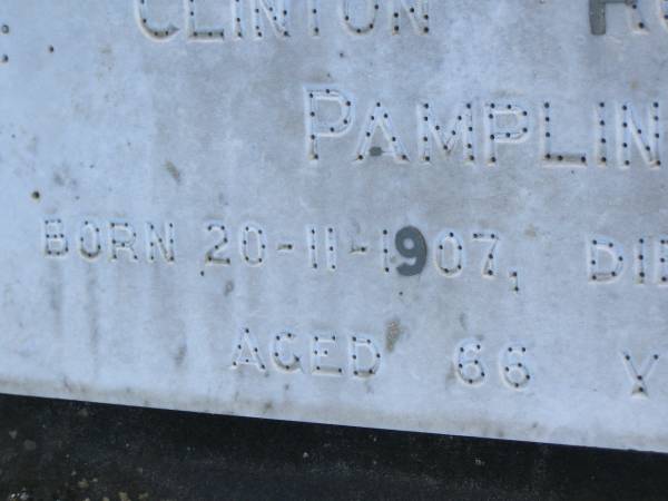 Clinton Robert PAMPLING  | b: 20 Nov 1907, d: 18 Jan 1973, aged 66  | Harrisville Cemetery - Scenic Rim Regional Council  | 