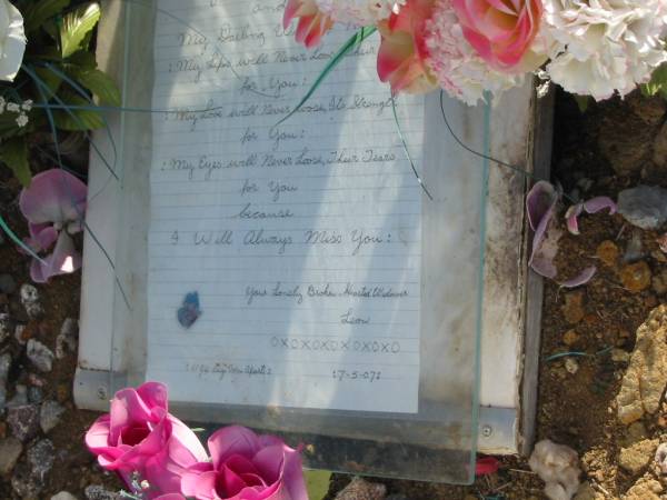Rosalyn Pearl ZIMMERMANN  | (husband of Leon)  | d: 17 May 2007?  |   | Harrisville Cemetery - Scenic Rim Regional Council  | 