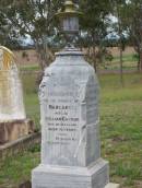 
Margaret (wife of William) CARSON
d: 20 Sep 1900, aged 76

Harrisville Cemetery - Scenic Rim Regional Council
