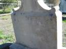 Frau Emilie ZISCHKE, born PETERS, born Mar 1849 died 11 May 1897?;
St Pauls Lutheran Cemetery, Hatton Vale, Laidley Shire