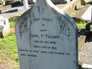 Carl F. TILLACK, born 29 July 1842 died 18 Nov 1912;
St Pauls Lutheran Cemetery, Hatton Vale, Laidley Shire