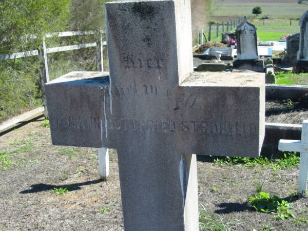 Franz PETERS, born Jan 1883 died May 1894;  | Johann Gottfried STOHFELD, born 27? Dec 1844 died 17 Apr 1882;  | St Paul's Lutheran Cemetery, Hatton Vale, Laidley Shire  | 