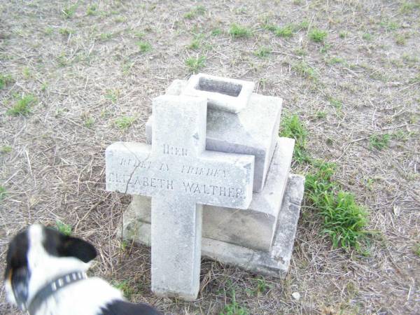 Elizabeth WALTHER  | d: 20 August 1902, aged 42  | Old Hatton Vale (Apostolic) Cemetery  |   | 