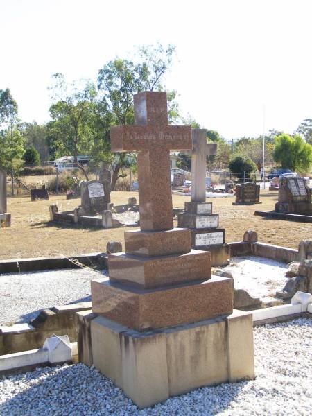 John CORCORAN,  | born Drumbarie Co Tipperary Ireland 1 Jan 1856,  | died 29 May 1925 aged 69 years;  | Margaret Anne CORCORAN, wife,  | died 8 Nov 1949 aged 93 years;  | Delia, daughter,  | died 13 Dec 1948 aged 61 years;  | Michael, son.  | died 20 Feb 1898 aged 15 months;  | Helidon Catholic cemetery, Gatton Shire  | 