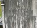 Mary Edith HAMILTON,
died 5 Aug 1908 aged 40 years;
James HAMILTON,
died 19 Aug 1912 aged 54 years;
H. Smith HAMILTON,
died 27 JUne 1898 aged 7 weeks;
Howard cemetery, City of Hervey Bay
