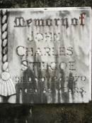 Louisa Broadhurst STILGOE,
died 22 July 1955 aged 63 years;
John Charles STILGOE,
died 24 Nov 1970 aged 82 years;
Howard cemetery, City of Hervey Bay