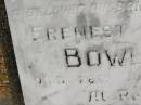 Erenest Allan BOWLES,
husband father,
died 28 July 1957;
Howard cemetery, City of Hervey Bay