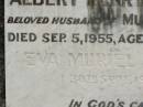 Albert Henry BAILEY,
husband of Muriel BAILEY,
died 5 Sept 1955 aged 76 years;
Eva Muriel BAILEY,
died 30 Sept 1968;
Howard cemetery, City of Hervey Bay