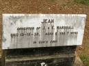 Jean,
daughter of J. & E. MARSHALL,
died 13-12-35 aged 6 years 7 months;
Howard cemetery, City of Hervey Bay