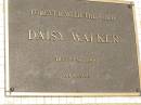 Daisy WALKER,
died 22 Dec 1966 aged 89 years;
Howard cemetery, City of Hervey Bay