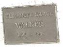 John Thomas WALKER,
1861 - 1936;
Elizabeth Grace WALKER,
1865 - 1951;
Howard cemetery, City of Hervey Bay