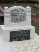 Andrew John TURNBULL,
accidentally shot 21 Nov 1934 aged 11 years;
Andrew TURNBULL,
died 4 April 1950 aged 58 years,;
Anne-Marie TURNBULL,
died 3 Sept 1976 aged 87 years;
parents of John, Andrew, Jeanie & Don;
Howard cemetery, City of Hervey Bay