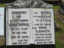 Constance,
mother,
died 7 Oct 1939 aged 82 years;
George BARKER,
died 1 Sept 1929 aged 83 years;
Annie Elizabeth (Lizzie),
died 16 Nov 1955 aged 76 years;
Howard cemetery, City of Hervey Bay