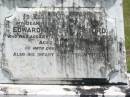 Edward James STAFFORD,
husband father,
accidentally killded 29 Oct 1925 aged 51 years;
Myrtle,
infant daughter;
Sarah Ellen STAFFORD,
mother,
died 19 Jan 1968 aged 86 years;
Howard cemetery, City of Hervey Bay