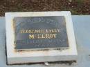 Florence Lilly MCELROY,
died 17 Feb 1984? aged 92 years;
Howard cemetery, City of Hervey Bay