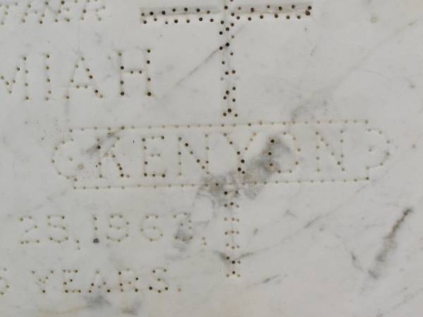 Nehemiah KENYON,  | husband father,  | died 25 Nov 1963 aged 65 years;  | Howard cemetery, City of Hervey Bay  | 