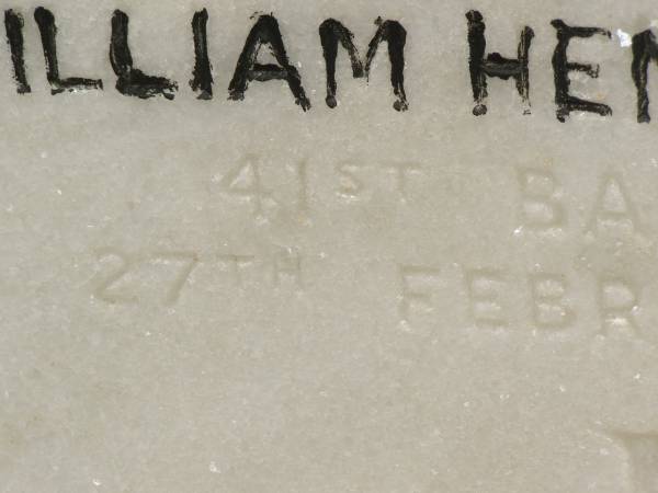 William Henry WILLEY,  | died 27 Feb 1933;  | Howard cemetery, City of Hervey Bay  | 
