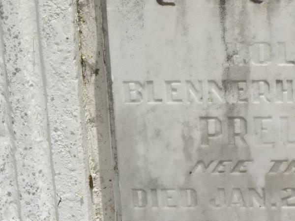 Holly Blennerhassett PREUSS (nee THORNE),  | died 23 Jan 1969 aged 70 years;  | Howard cemetery, City of Hervey Bay  | 