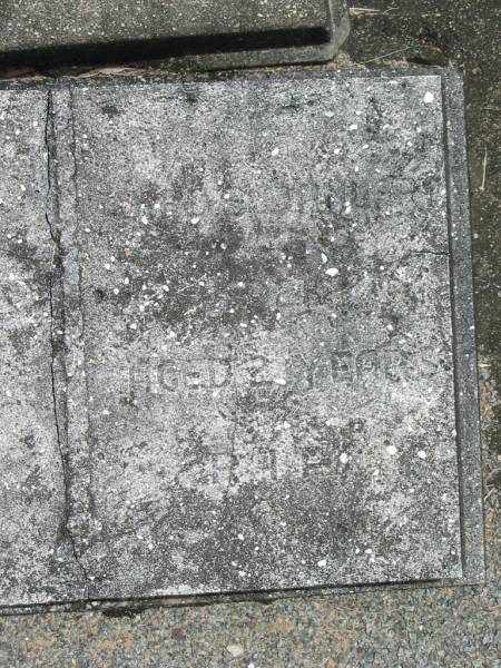 Roy Francis WHITBY,  | died January 1928 aged 2 years;  | Howard cemetery, City of Hervey Bay  | 