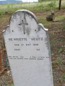 Heinriette POELITZ
geb: 21 Oct 1836, gest 9 Apr 1905
Hoya Lutheran Cemetery, Boonah Shire