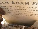 Wilhelm Adam FRANK
geb 19 Apr 1835
gest 1 Aug 1898
aged 63
Hoya Lutheran Cemetery, Boonah Shire
