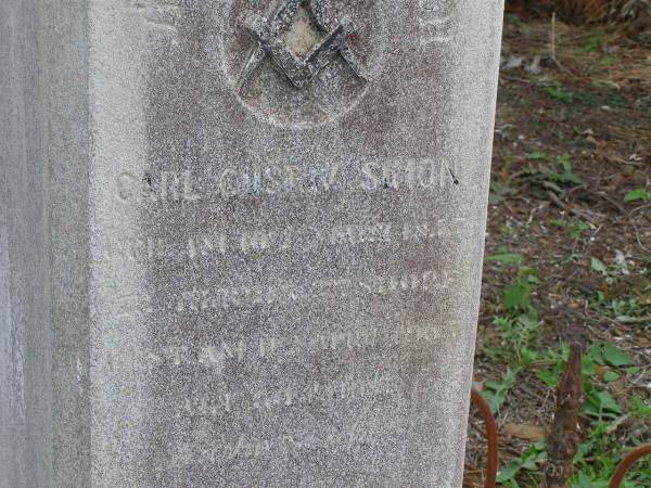Carl Gustav SIMON  |             Marz 1867  | gest an  11 April 1917 ?  | 51 jahr  | Hoya Lutheran Cemetery, Boonah Shire  |   | 
