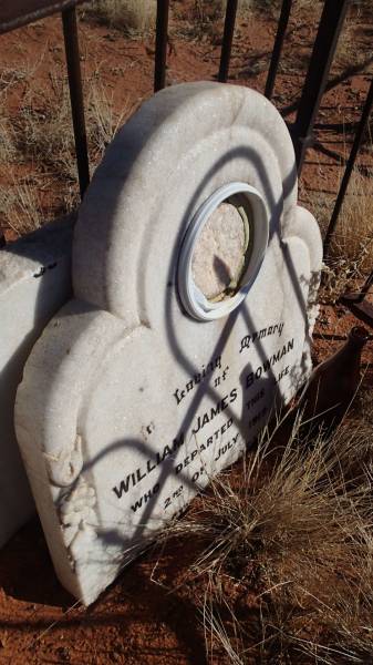 William James BOWMAN  | d: 2 Jul 1919  |   | JC pub ruins, Canterbury, Barcoo Shire, QLD  | Copyright: Nicholas Fletcher, 2017  | 