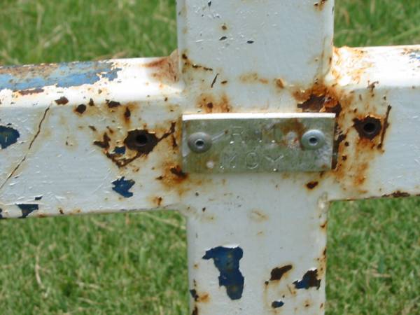 R.M. MOY;  | Jandowae Cemetery, Wambo Shire  | 