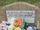 
William John BRAZIER,
husband father,
died 15 Jan 1976 aged 74 years;
Jandowae Cemetery, Wambo Shire
