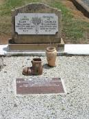 
Ellen WILLOUGHBY,
died 23 June 1963 aged 89 years;
Charles WILLOUGHBY,
died 6 May 1949 aged 85 years;
Frederick John RISSMAN,
born 4-8-1908,
died 10-1-1990;
Jandowae Cemetery, Wambo Shire
