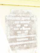 
Joshua Peter BELL,
died Brisbane 20 Dec 1881,
erected widow & children;
Joshua Thomas BELL,
son,
died 10 March 1911 aged 48 years;
Margaret Miller BELL (nee DORSEY),
wife mother,
1849 - 1914;
Jimbour Station Historic Cemetery, Wambo Shire

