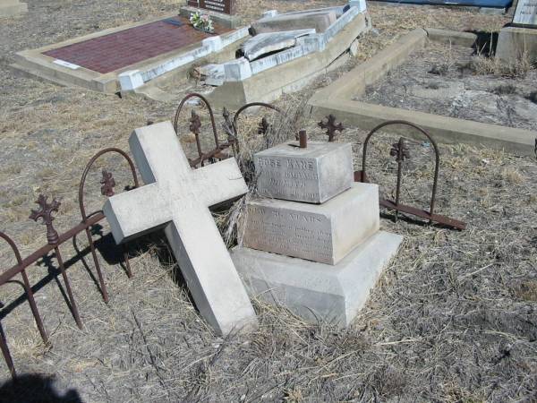 John KANE,  | husband of Rose KANE,  | native of Garvagh Ireland,  | died 25 Dec 1903 aged 76 years;  | Jondaryan cemetery, Jondaryan Shire  | 