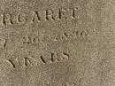 Thomas ANDREWS,
husband of Annie ANDREWS,
died 17 Oct 1885 aged 67 years;
Agnes Margaret,
daughter,
died 26? March 1890 aged 22 years;
Jondaryan cemetery, Jondaryan Shire