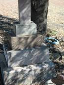 Thomas DALY,
died Mt Irving 8 Sept 1918 aged 82 years,
erected by wife Jane DALY;
Patrick MCLOUGHAN,
brother,
died Mt Irving 18? March 1922? aged 68 years,
erected by sister Jane DALY;
Jane,
wife,
died 2 Dec 1930 aged 73 years,
erected by M.J. EGAN, nieces & nephews;
Jondaryan cemetery, Jondaryan Shire