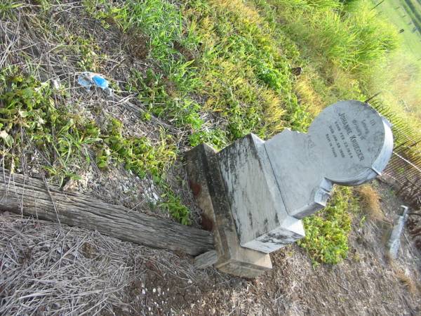 Johanne KRUEGER  | b: 22 Feb 1854, d: 28 Jan 1900  | Engelsburg Baptist Cemetery, Kalbar, Boonah Shire  | 