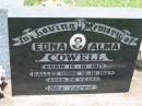 
Edna Alma COWELL,
born 15-10-1913 died 16-10-1987 aged 74 years;
Kalbar General Cemetery, Boonah Shire
