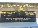 
Henry FISCHER,
1890 - 1975 aged 85 years;
Lilly FISCHER (nee MESSER),
1889 - 1967 aged 78 years;
remembered by Beverly & Jim;
Kalbar General Cemetery, Boonah Shire
