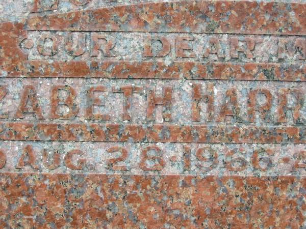 Elizabeth Harriet RUSSELL, mother,  | died 28 Aug 1966 aged 74 years;  | Kalbar General Cemetery, Boonah Shire  | 