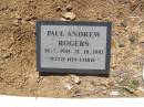 
Paul Andrew ROGERS,
30-7-1945 - 31-10-1992;
Kandanga Cemetery, Cooloola Shire
